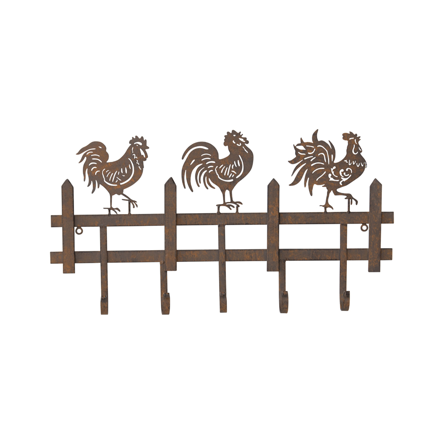 Chook Family 5-Hooks Wall Hanging 56x5.8x30cm - Want Home + Gift
