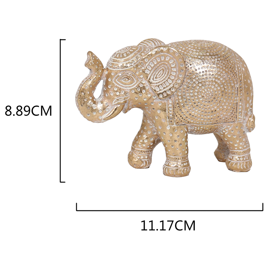 Ornate Gold Elephant 11x4.5x9cm - Want Home + Gift